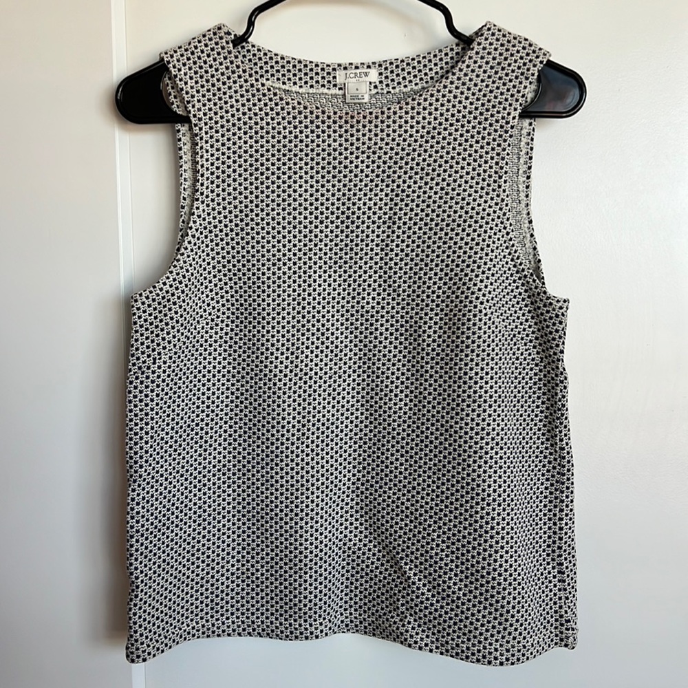 Knit Blue & White JCrew Blouse